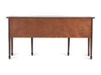 A Regency Style "Plum-Pudding" Mahogany Serpentine Sideboard