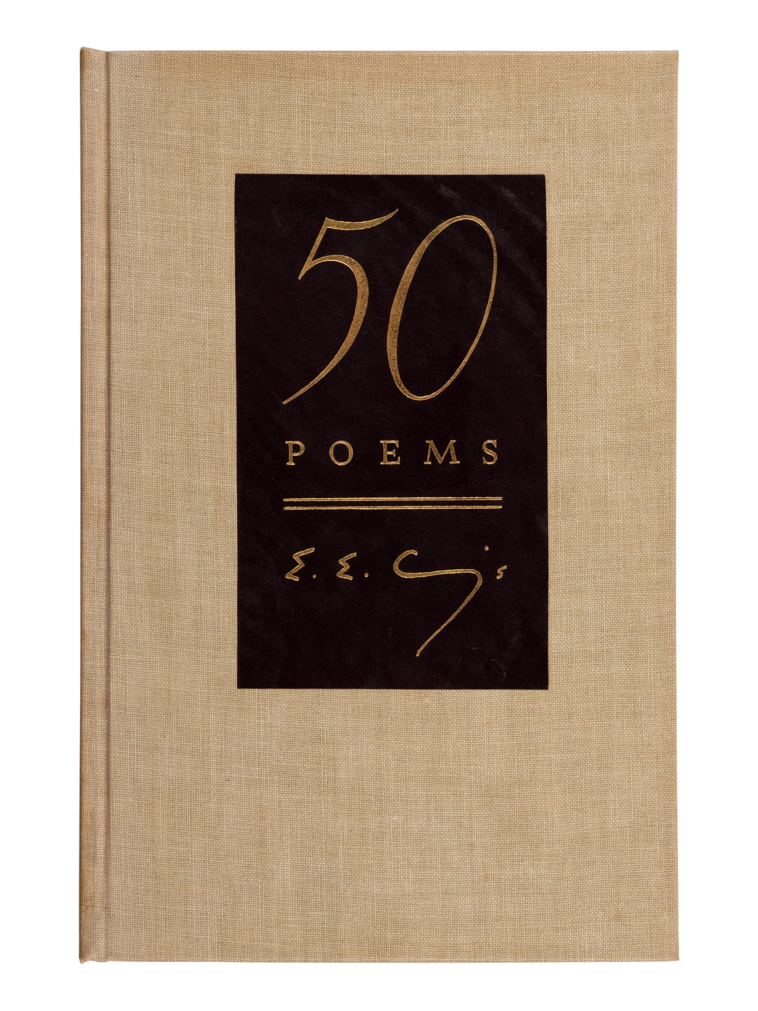 CUMMINGS, e.e. (1895-1962). 50 Poems . New York: Duell, Sloan and Pearce, 1940.