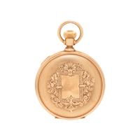 14K PINK GOLD HUNTER CASE POCKET WATCH