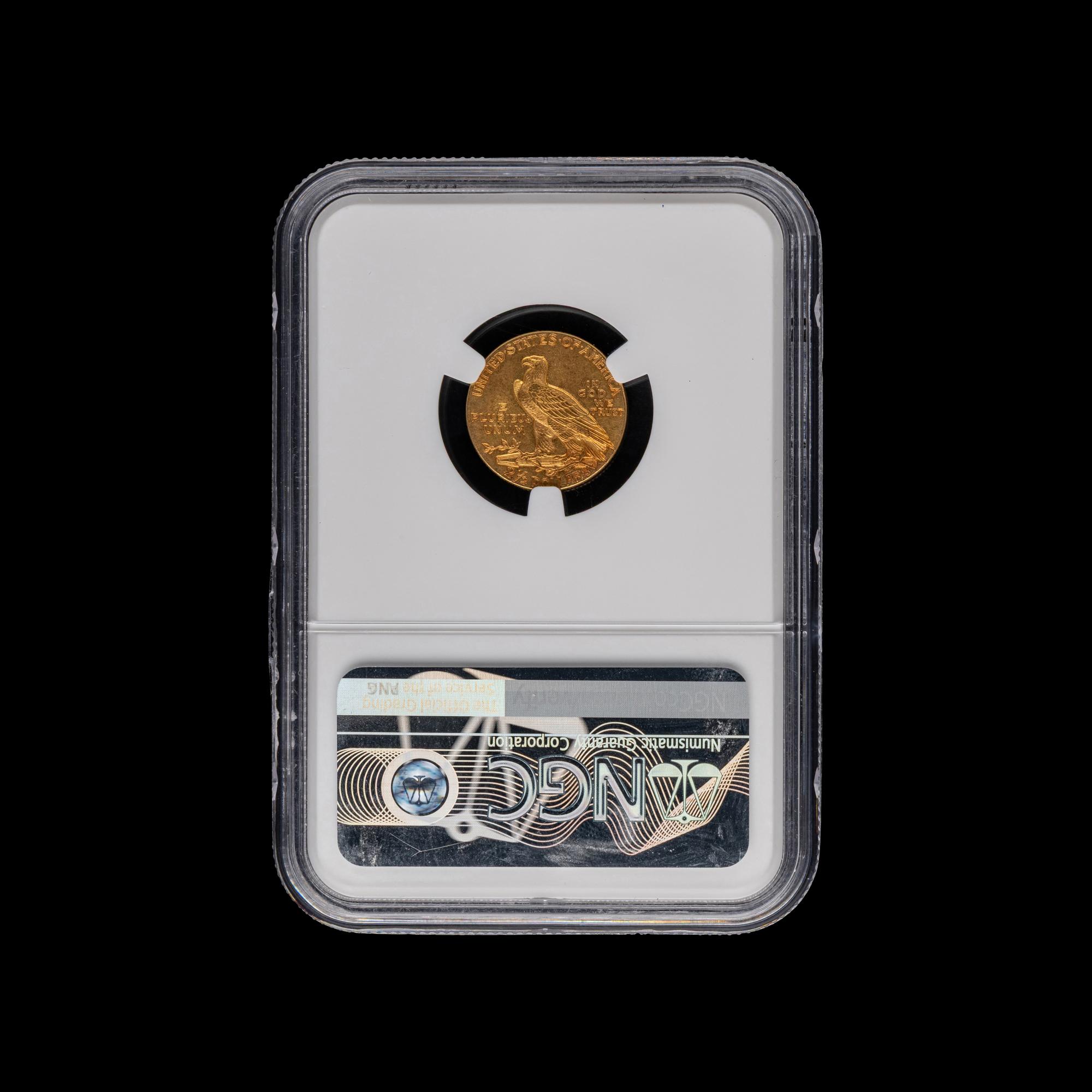 A 1913 Indian Head $2.50 Gold Coin [NGC MS62]