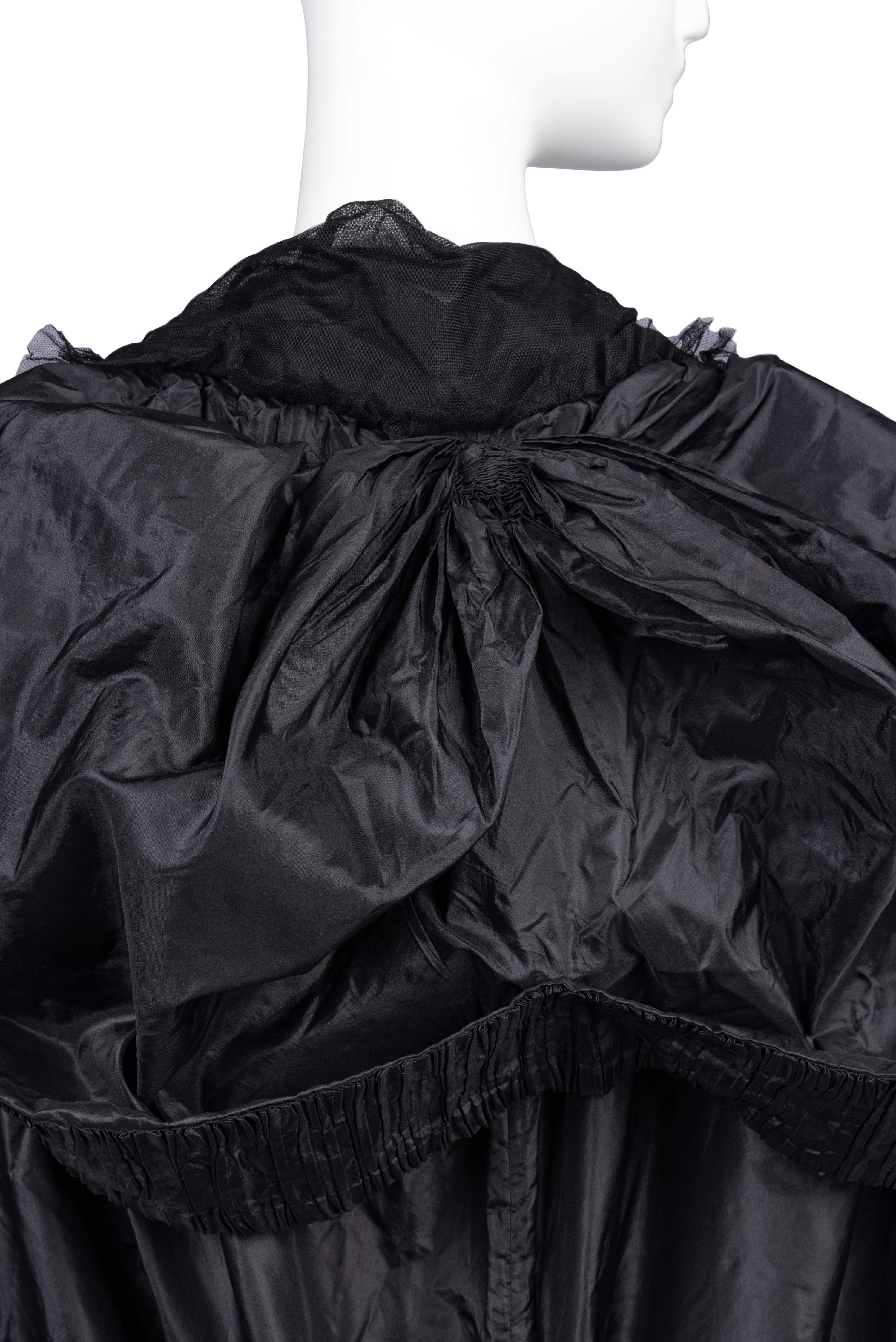 Callot Soeurs Black Silk Taffeta Cape, 1910-20s