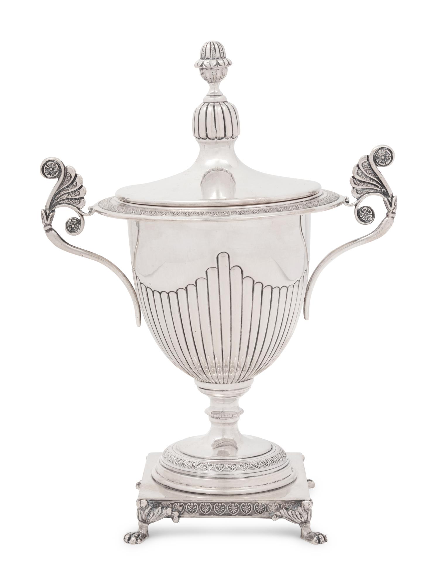 An Italian Silver Covered Sugar