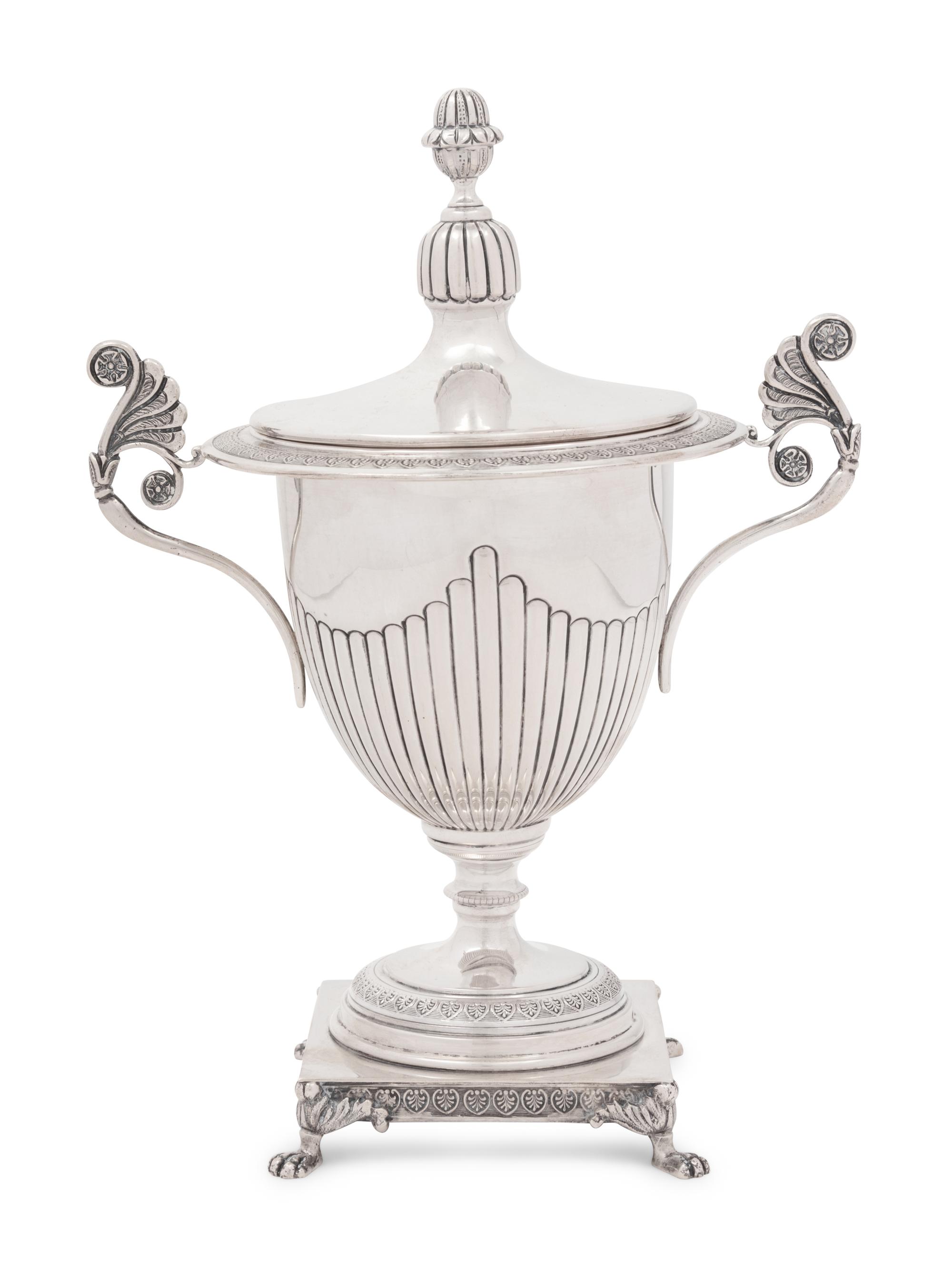 An Italian Silver Covered Sugar
