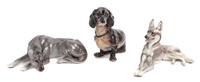Three Nymphenburg Porcelain Figures Width of widest 9 1/4 inches. — 20TH CENTURY