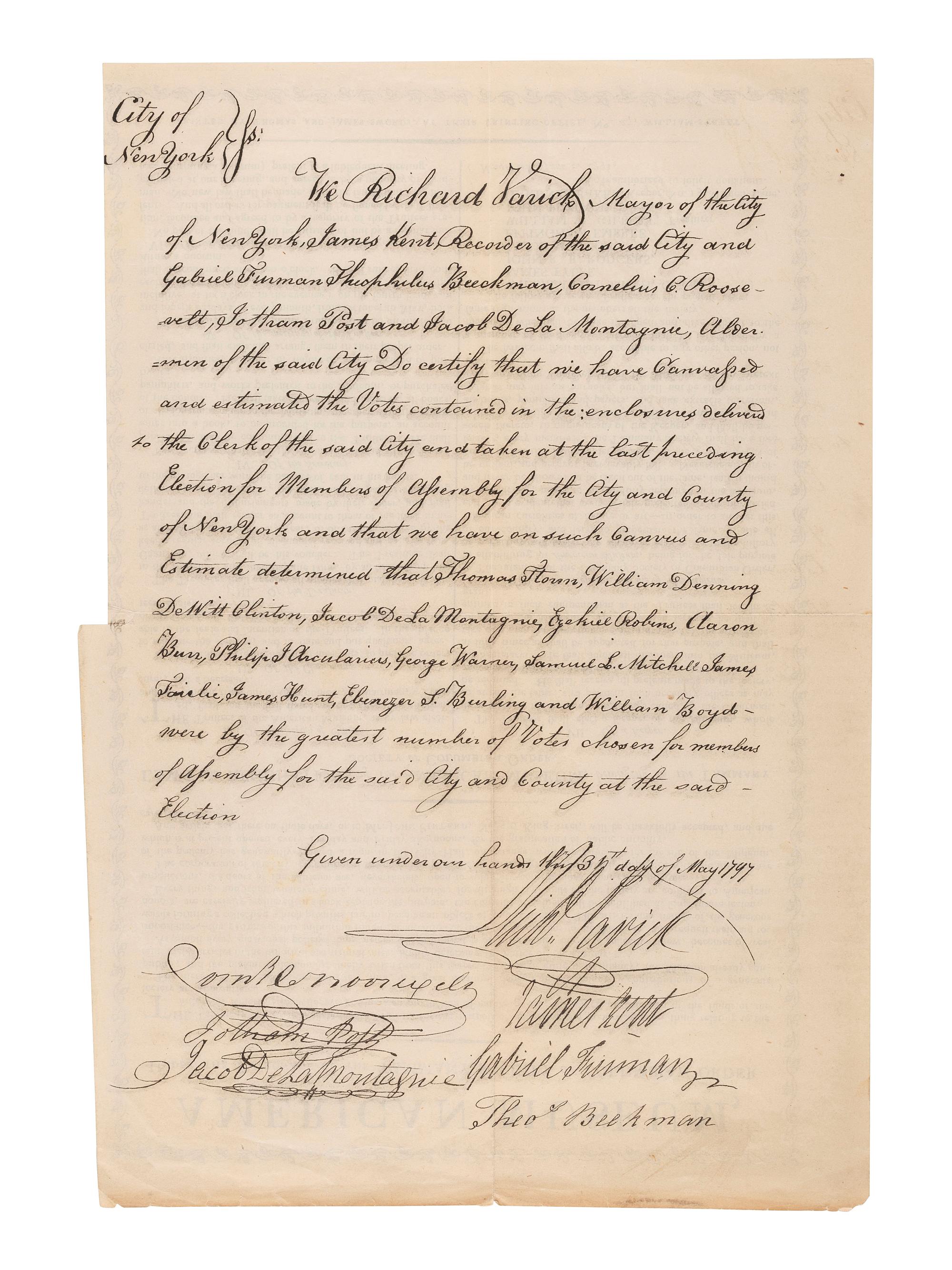[MUSEUMS]. American Museum, Under the Patronage of the Tammany Society or Columban Order. [Process facsimile broadside, ca 1860, after New York: Thomas and James Swords, June 1791].