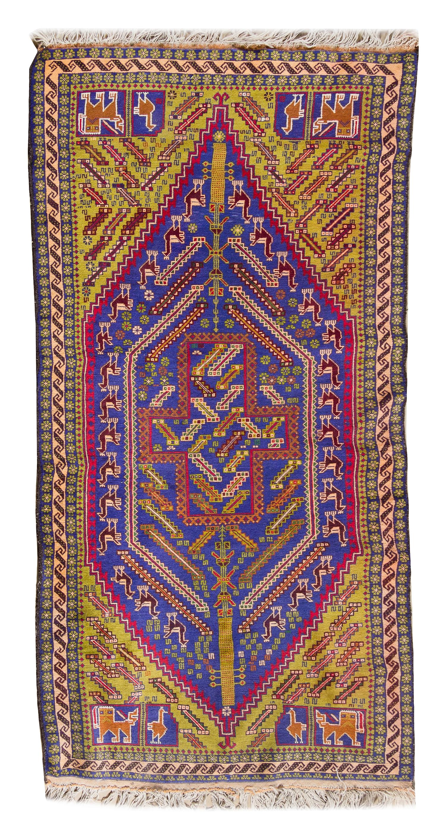 A Balouch Wool Rug 6 feet 7 1/2 inches x 3 feet 6 inches. — SECOND HALF 20TH CENTURY