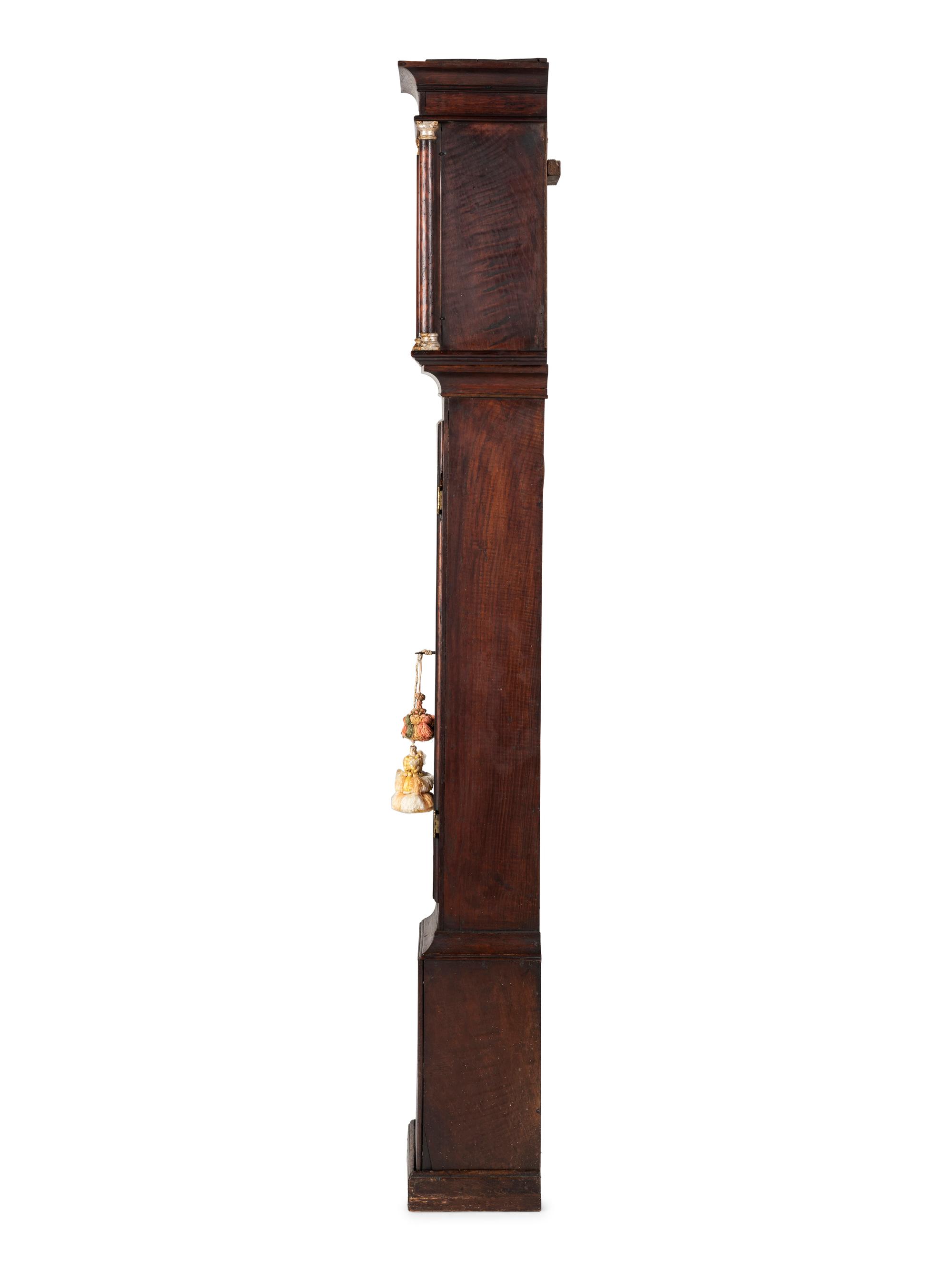 A George III Oak and Walnut Tall Case Clock