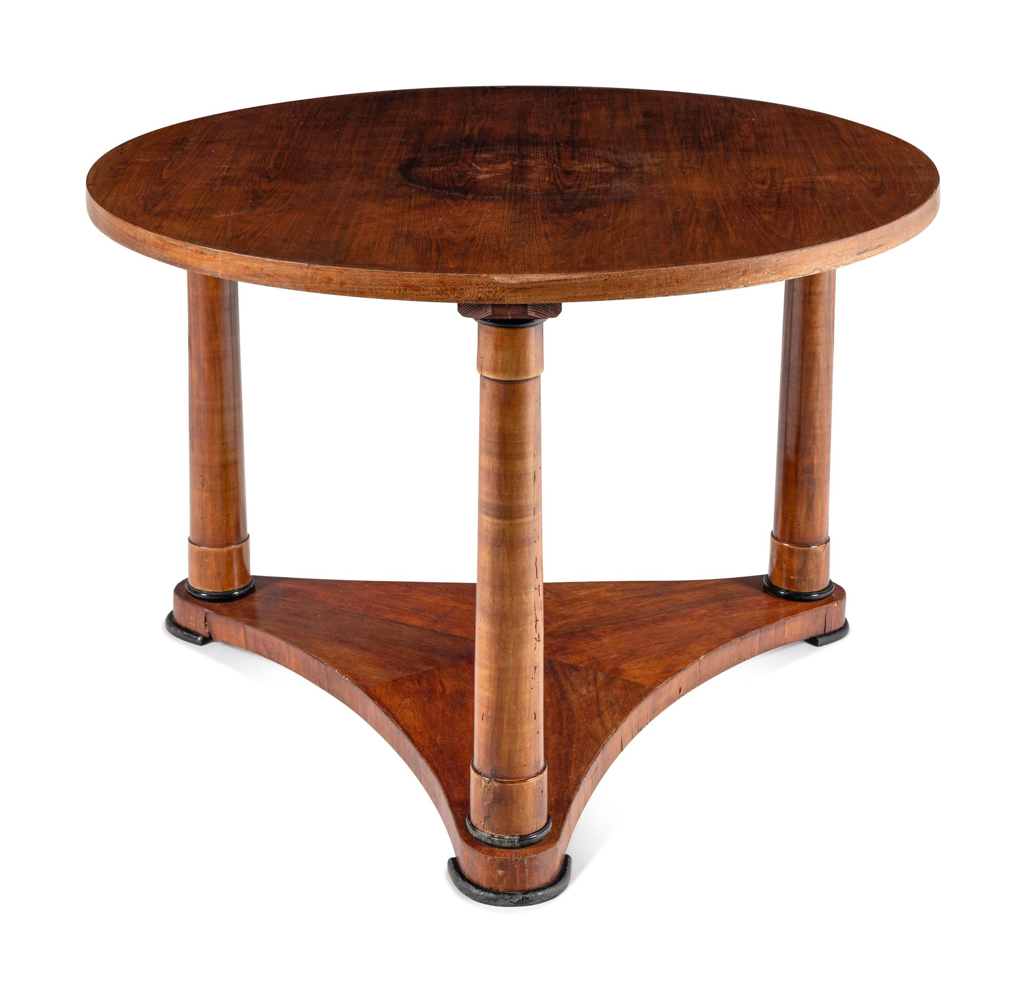 An Empire Style Walnut Center Table