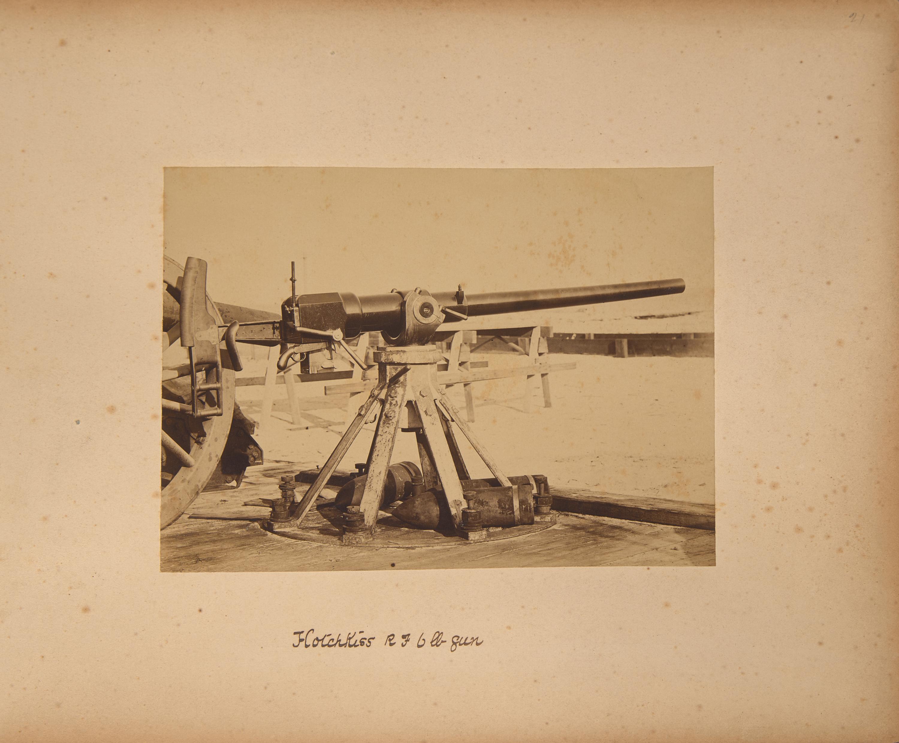 [Guns & Artillery] A Late 19th Century Photograph Album of Ordnance and Artillery from "Freedom's Fortress" Fort Monroe