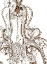 A French Beaded Chandelier in the Style of Maison Baguès