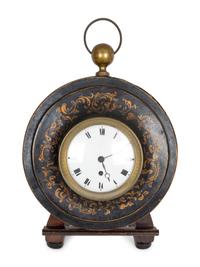 A French Tole Peinte Wall Clock