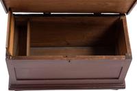 A Late Country Federal Red Painted Cherrywood Blanket Chest