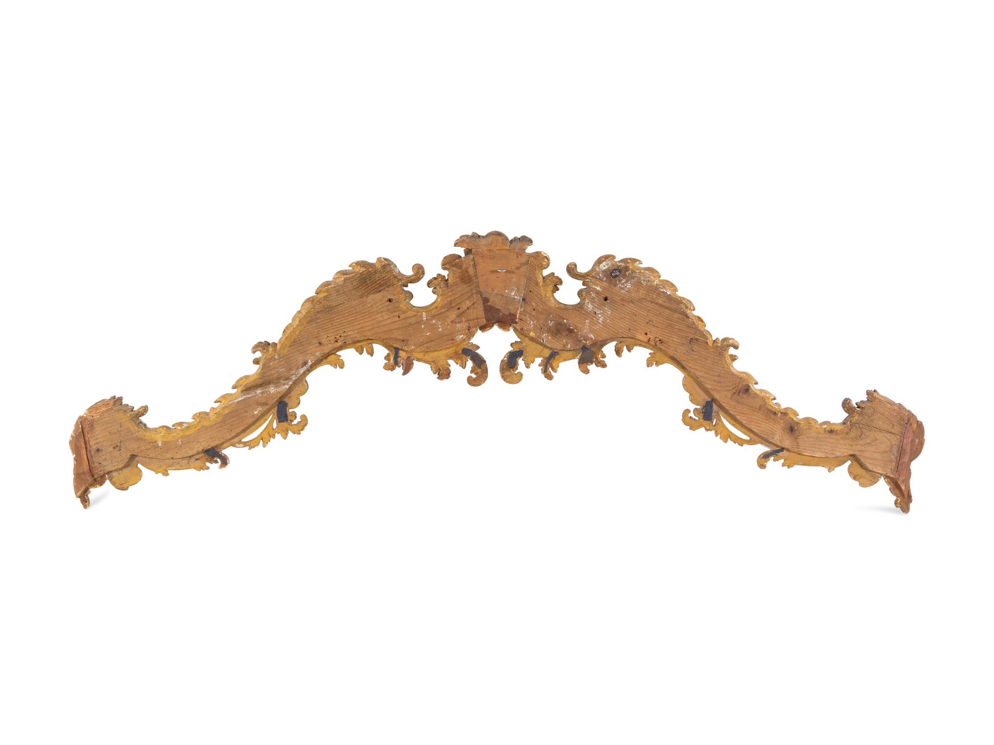 A Louis XV Style Giltwood Overdoor Ornament