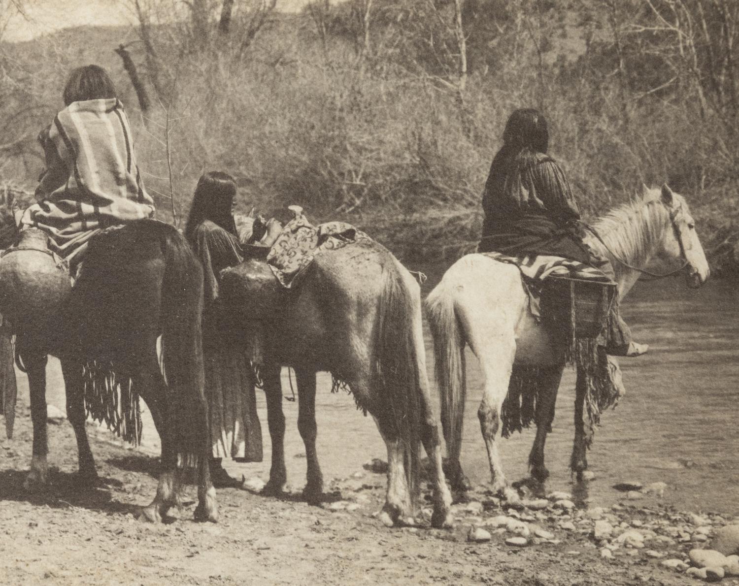 Edward S. Curtis (1868-1952) Apaches at the Ford, 1904