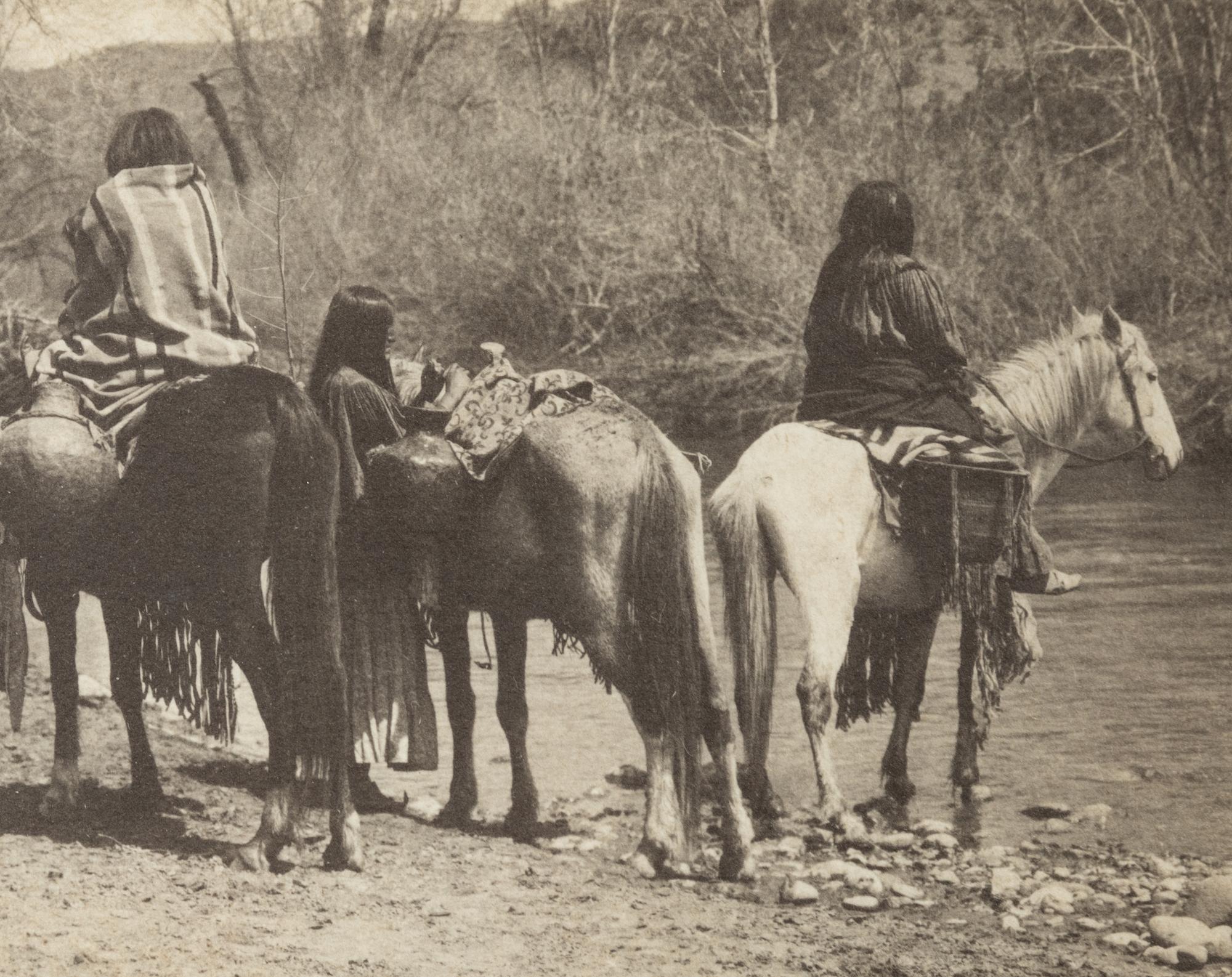 Edward S. Curtis (1868-1952) Apaches at the Ford, 1904