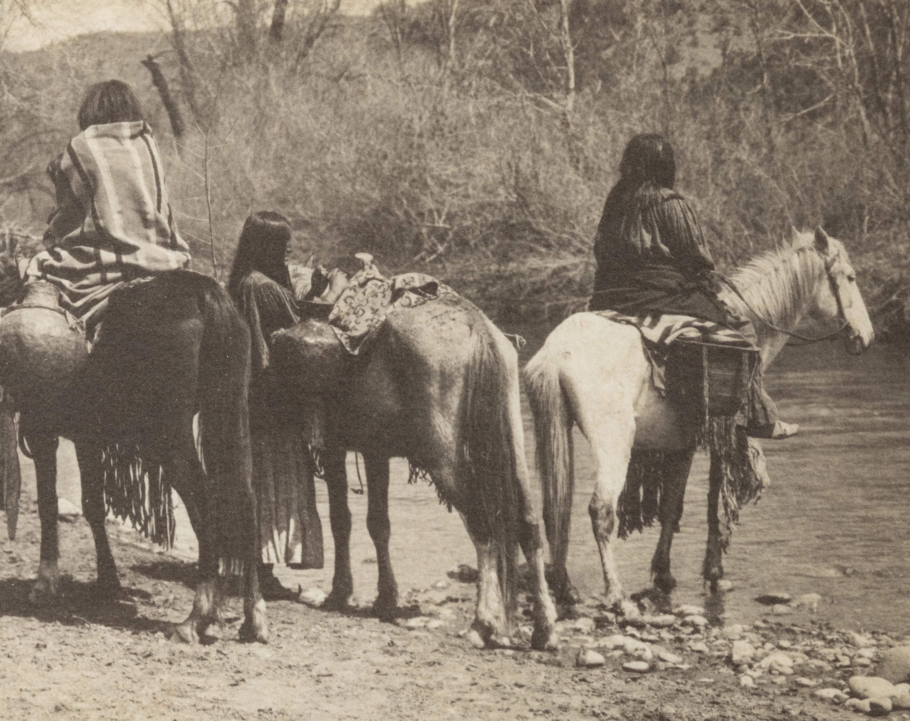 Edward S. Curtis (1868-1952) Apaches at the Ford, 1904