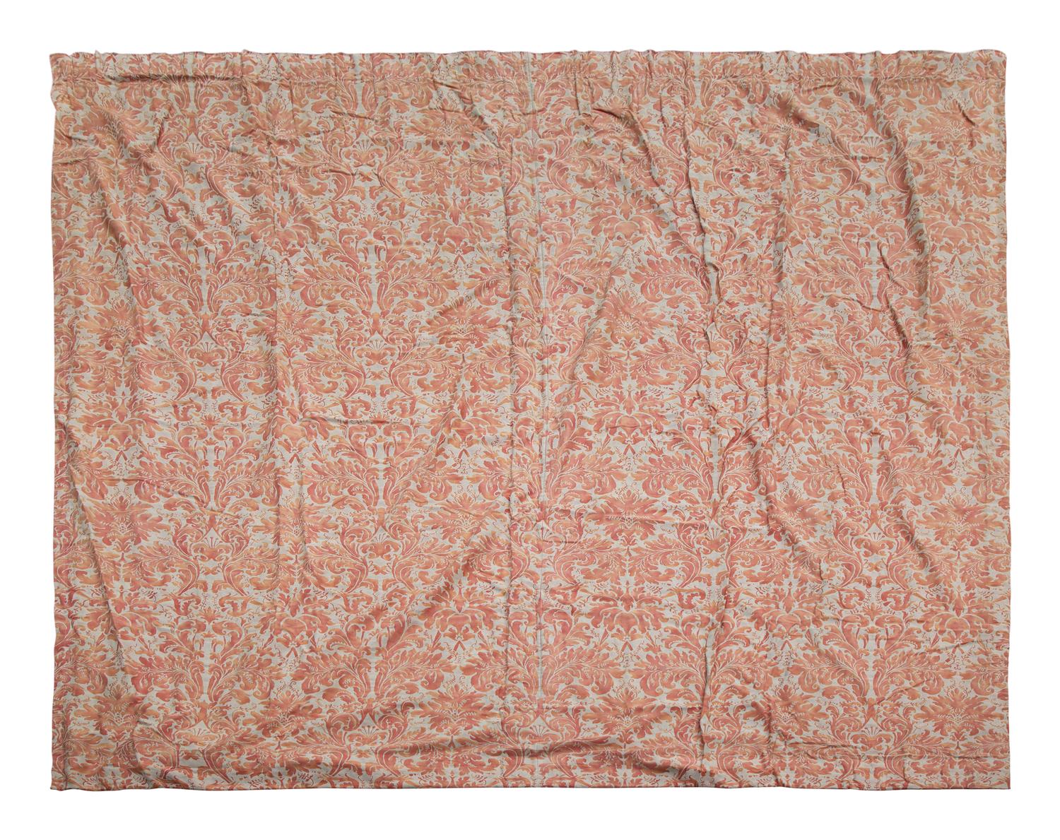 A Pair of Fortuny Printed Cotton Sevres Pattern Drapes — 20TH CENTURY