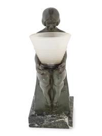 An Art Deco Figural Lamp After Max Le Verrier