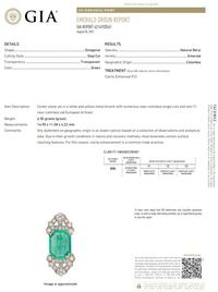 FRENCH, ART DECO, EMERALD AND DIAMOND BROOCH