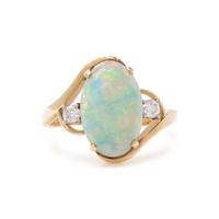 OPAL AND DIAMOND RING