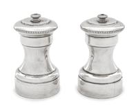 A Pair of Italian Silver Pepper Mills
