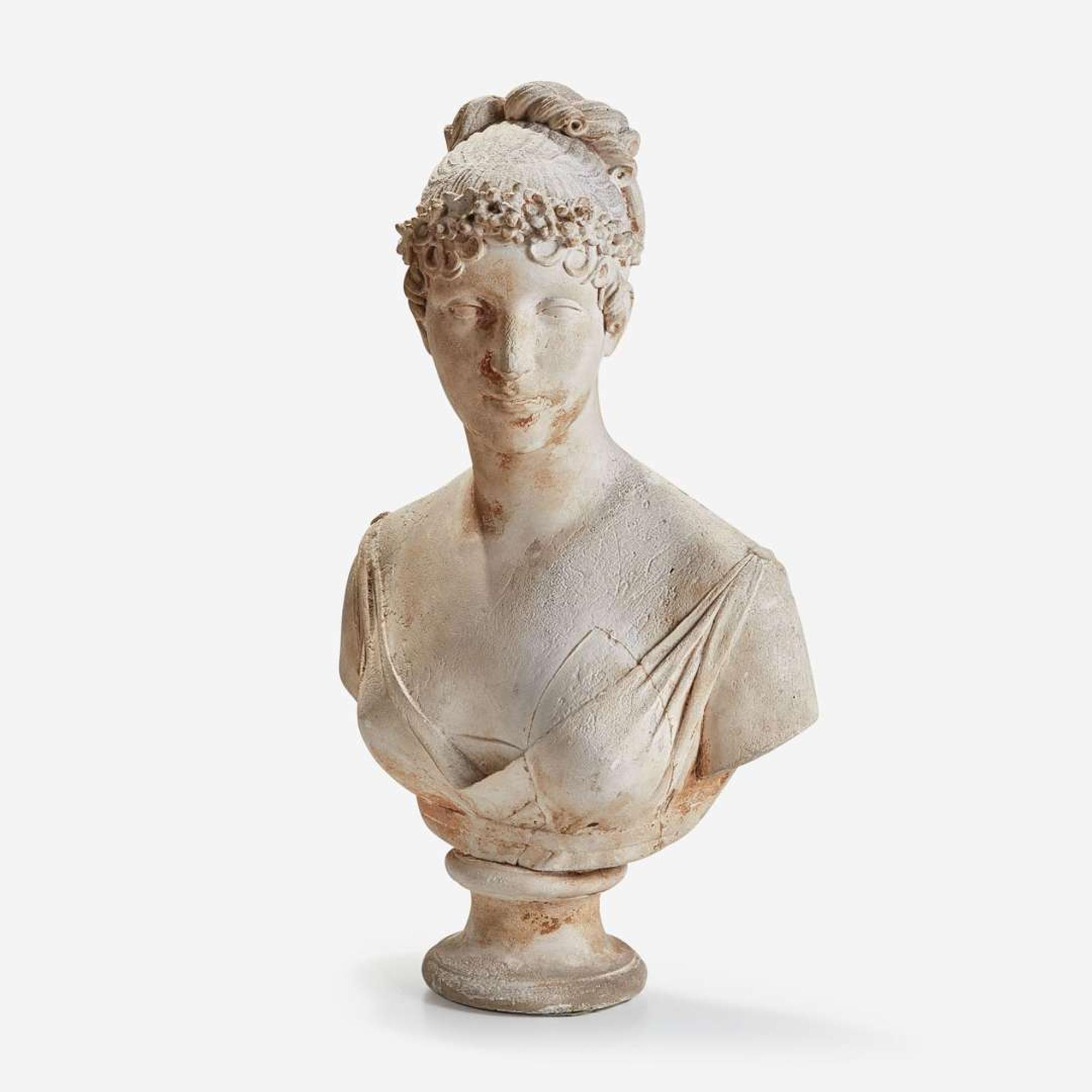 A Plaster Bust of a Regency Lady 19th century