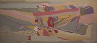 A Contemporary Tapestry Panel, Height 59 x width 26 inches.
