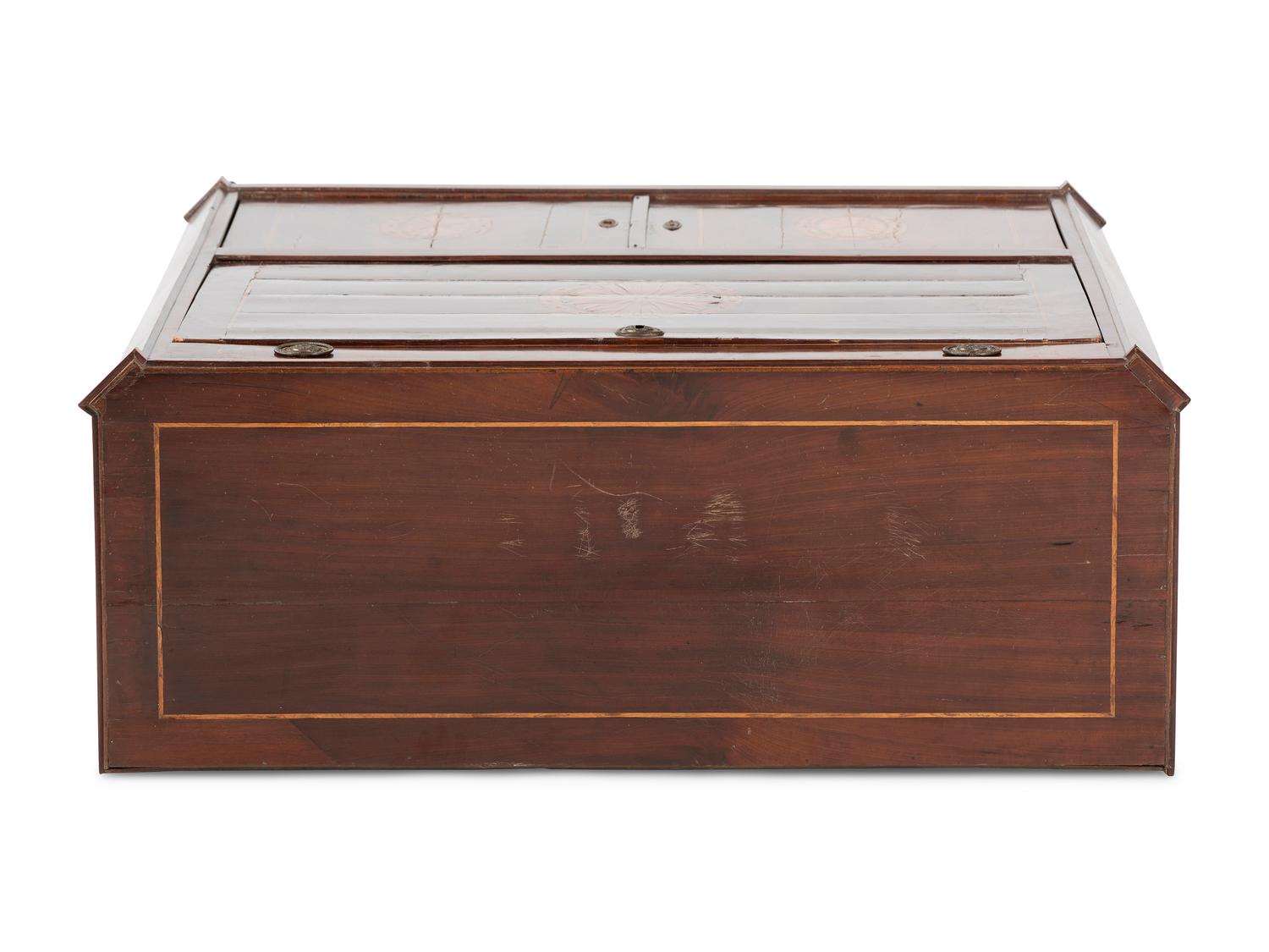 A Regency Inlaid Mahogany Fall-Front Secretary Desk