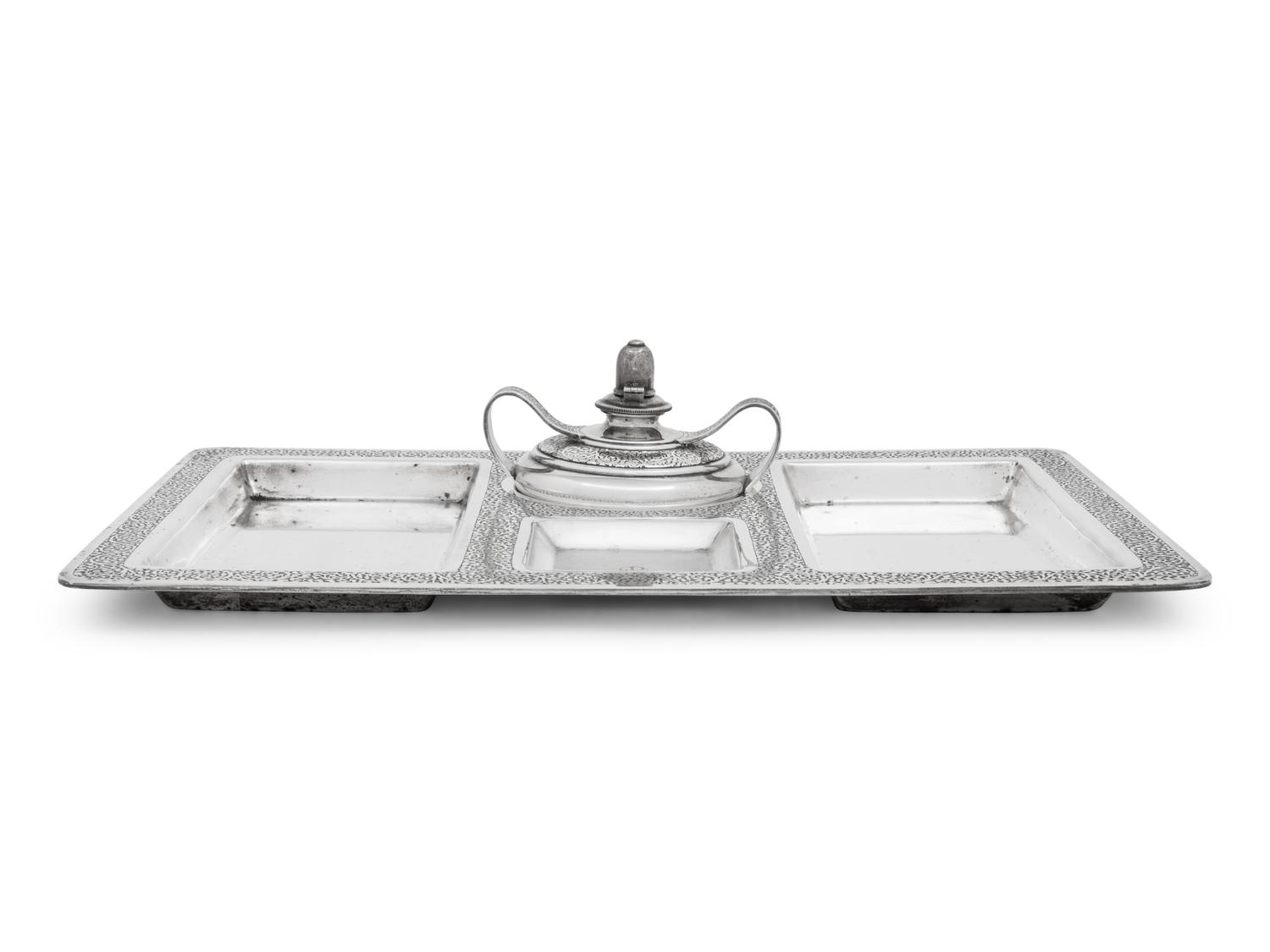 A Tiffany and Co. Silver Smoking Tray