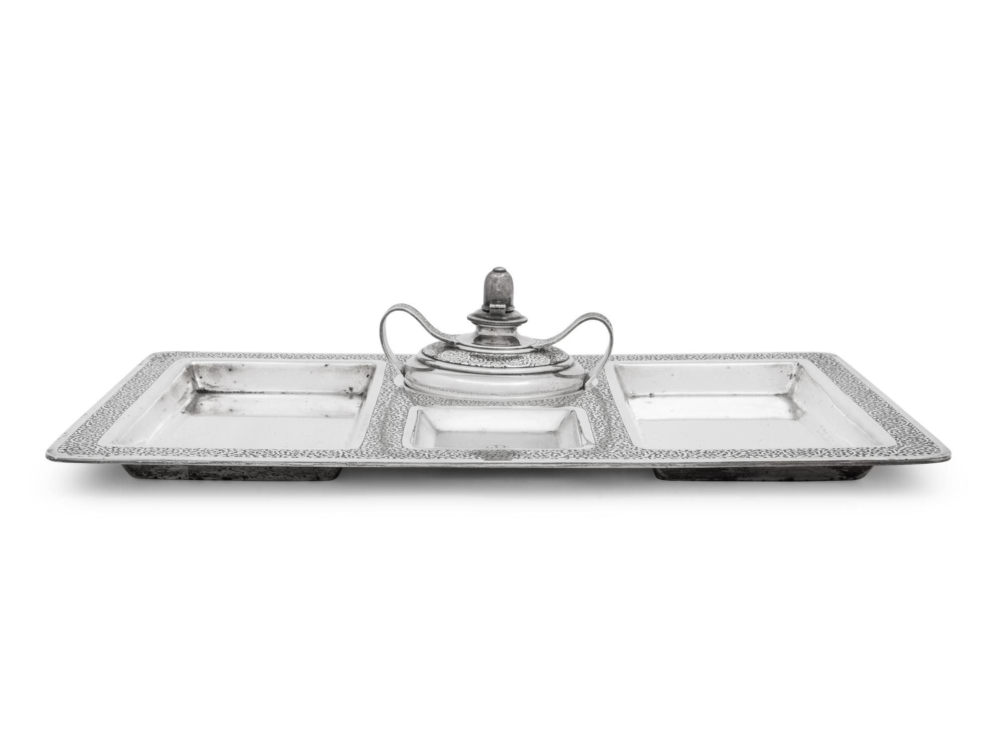 A Tiffany and Co. Silver Smoking Tray