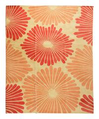 A Contemporary "Sunburst" Design Wool Rug