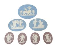Seven Wedgwood Jasperware Oval Plaques