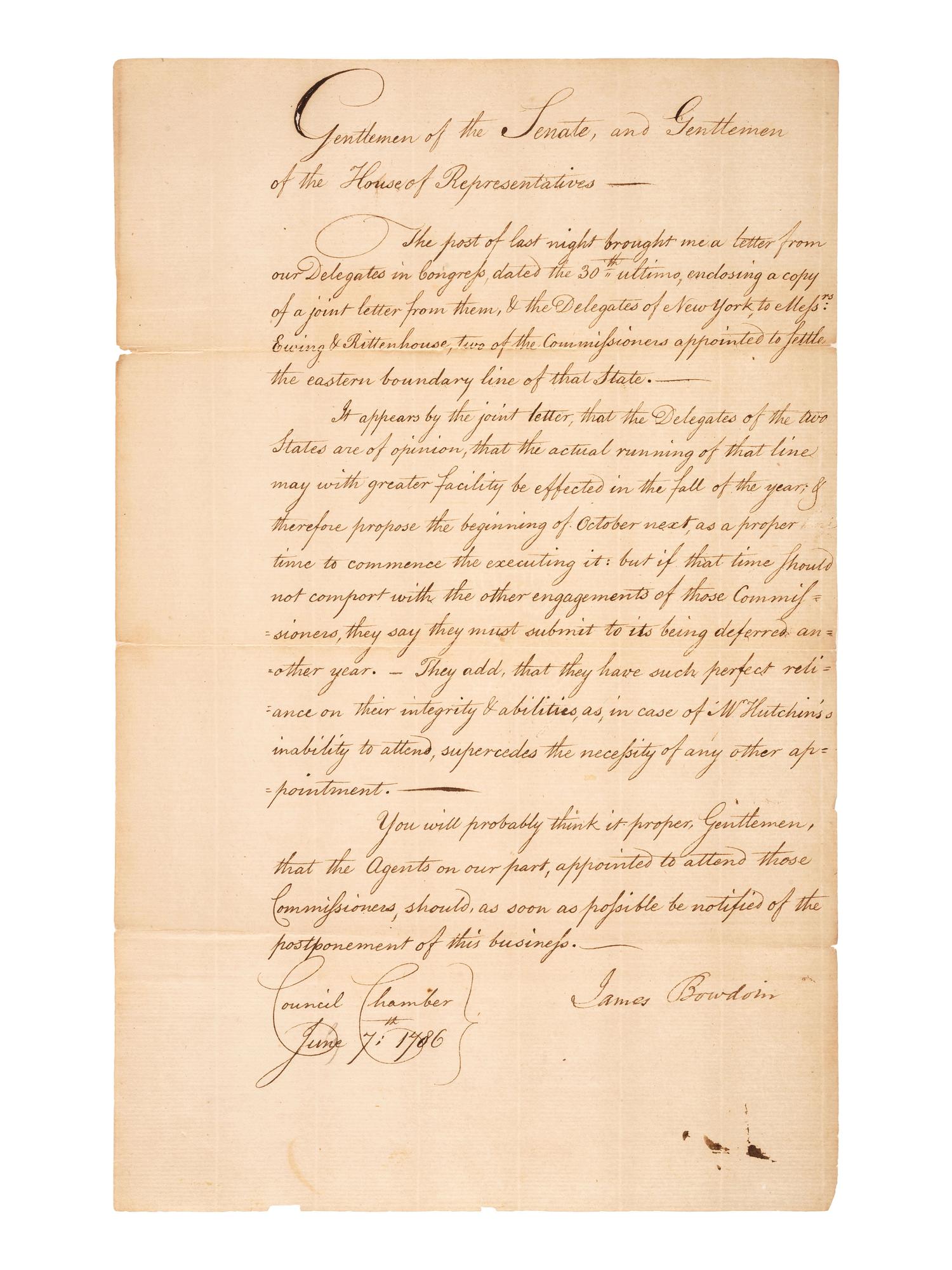 [CONTINENTAL CONGRESS]. A collection of signatures from delegates to the Continental Congress, 1764-1815, comprising: