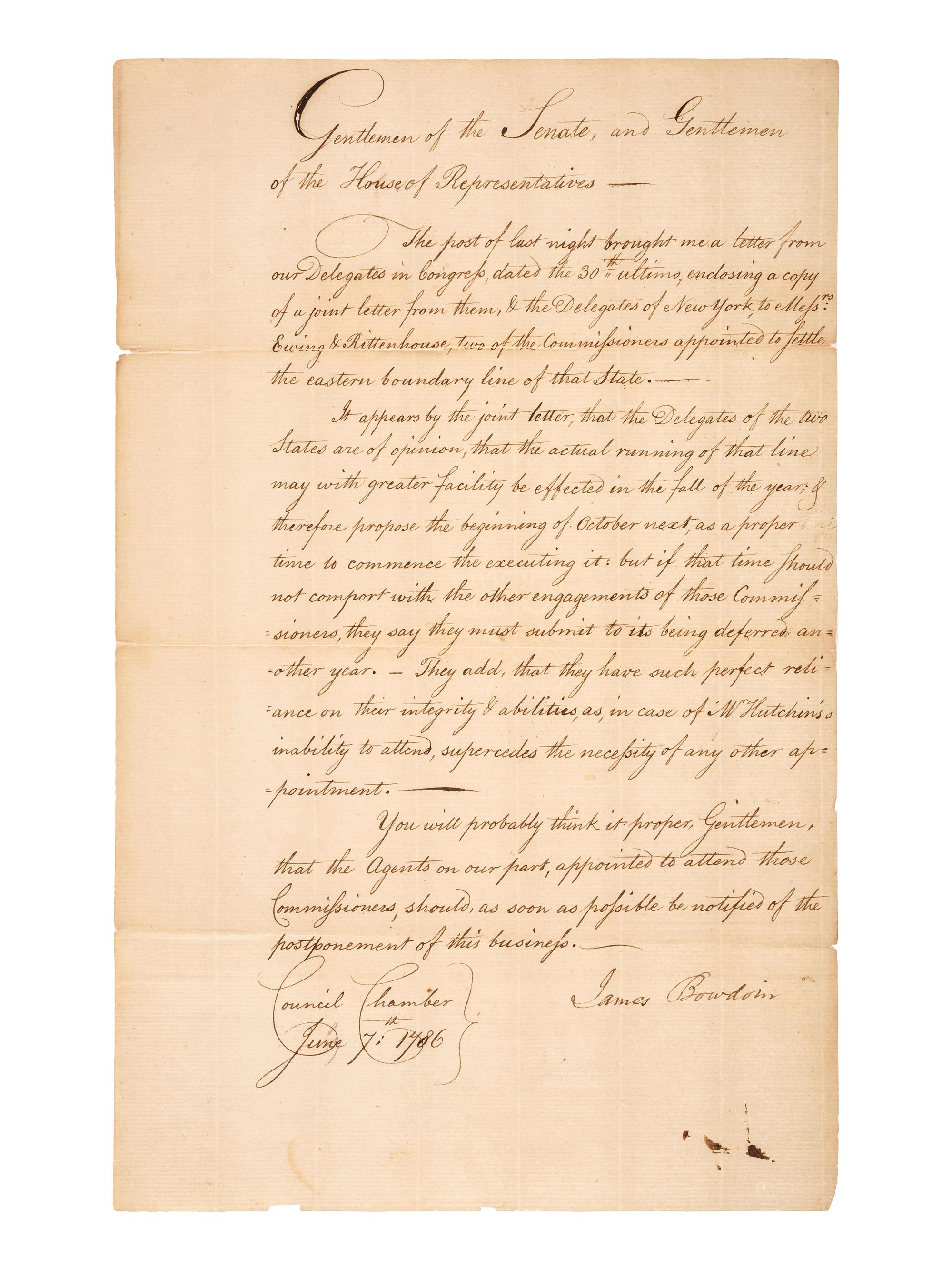 [CONTINENTAL CONGRESS]. A collection of signatures from delegates to the Continental Congress, 1764-1815, comprising: