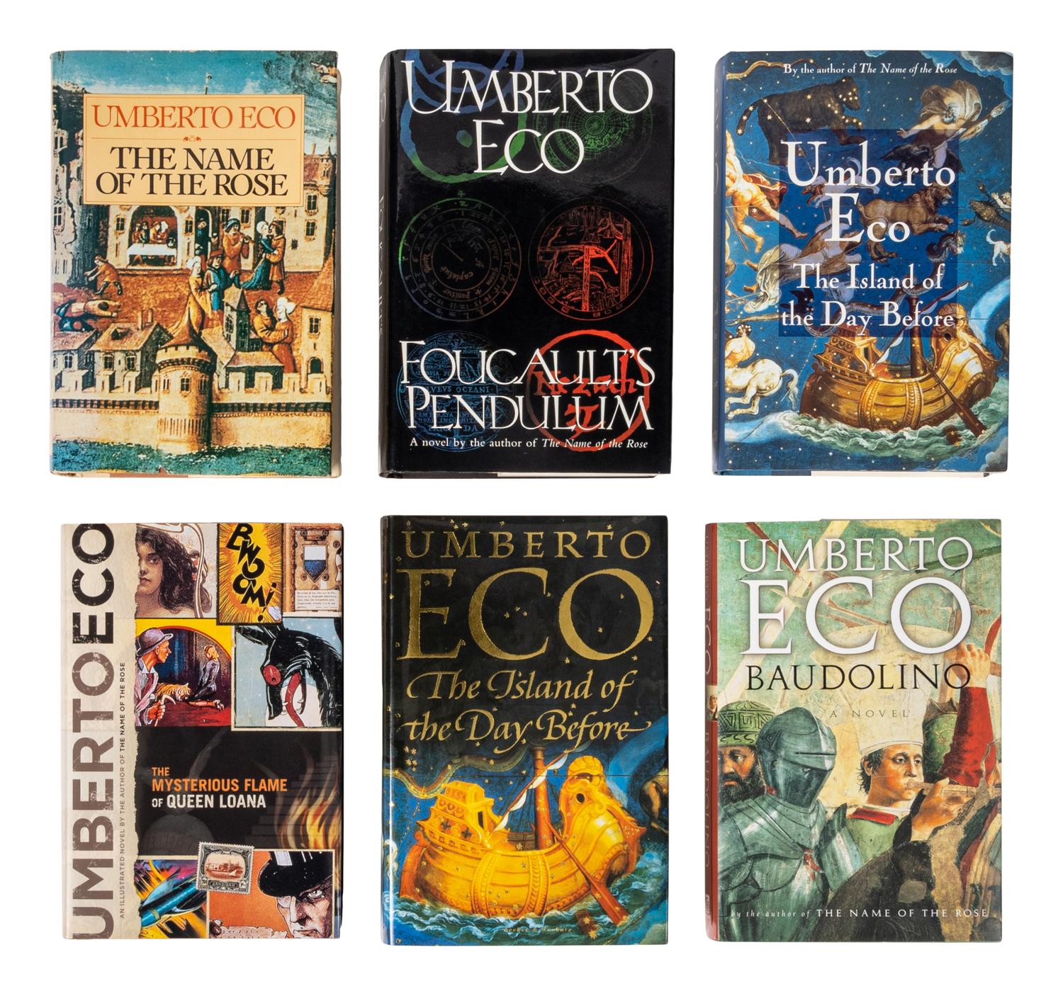 ECO, Umberto (1932-2016). A group of 6 works by Eco’s, MOST FIRST AMERICAN EDITIONS, comprising: