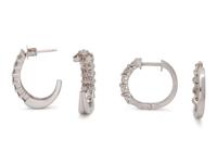 COLLECTION OF DIAMOND HOOP EARRINGS