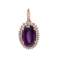AMETHYST AND DIAMOND PENDANT