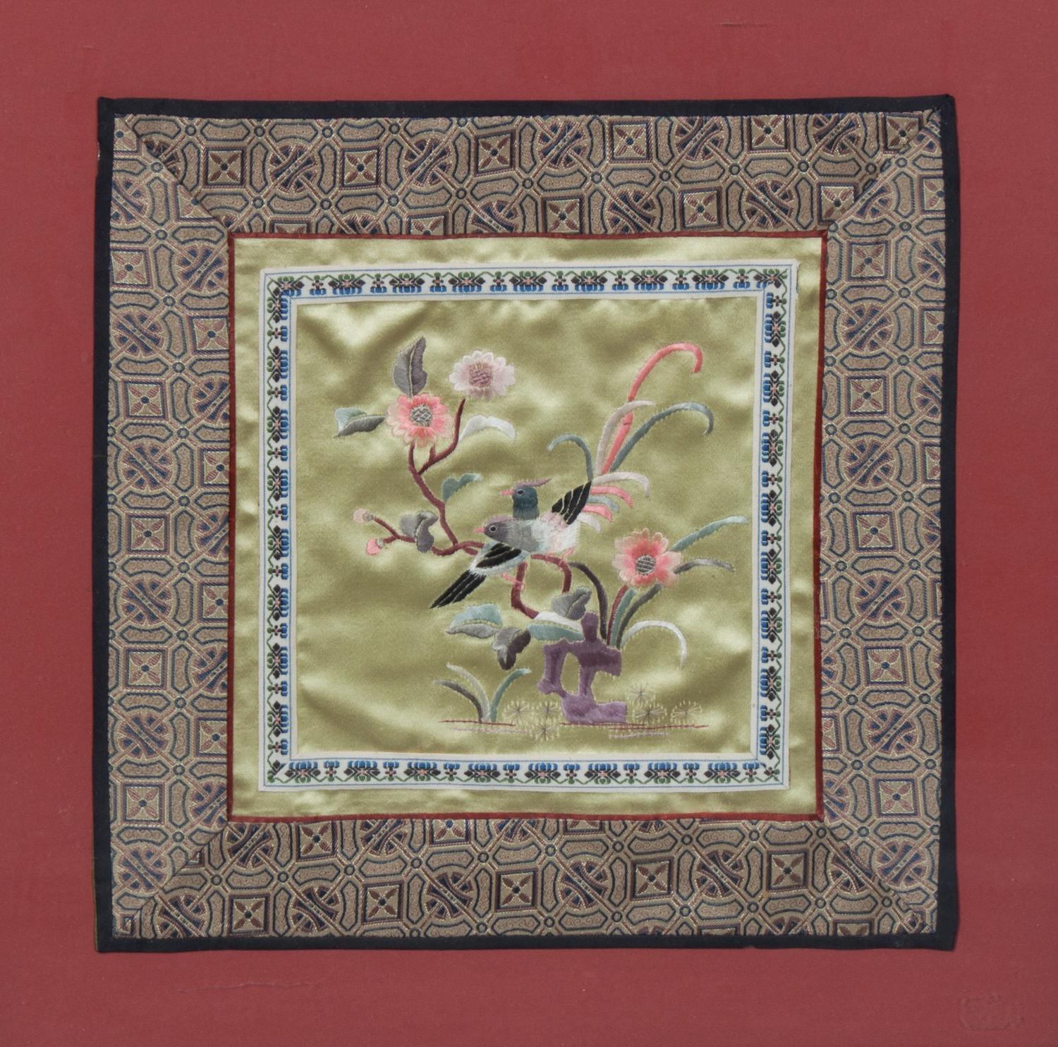 A Group of Chinese Embroidered Panels Height of largest 17 1/2 x width 7 1/2 inches. — 20TH CENTURY