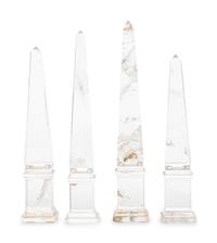 A Set of Four Rock Crystal Obelisks