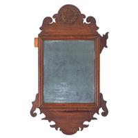 A Chippendale Style Parcel Gilt and Carved Mahogany Looking Glass