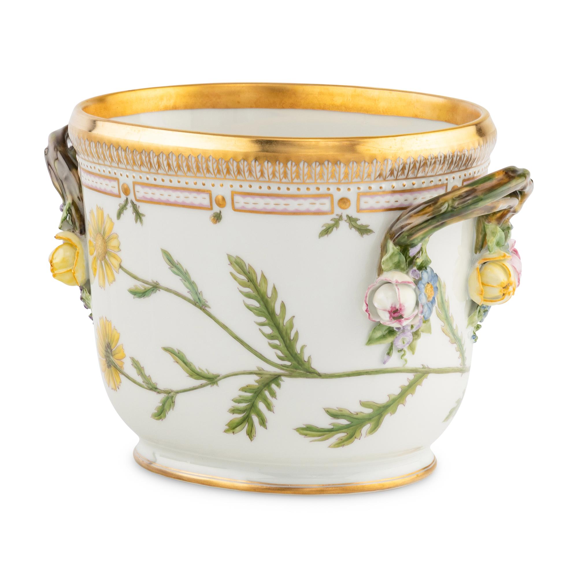 A Royal Copenhagen Flora Danica Porcelain Wine Cooler