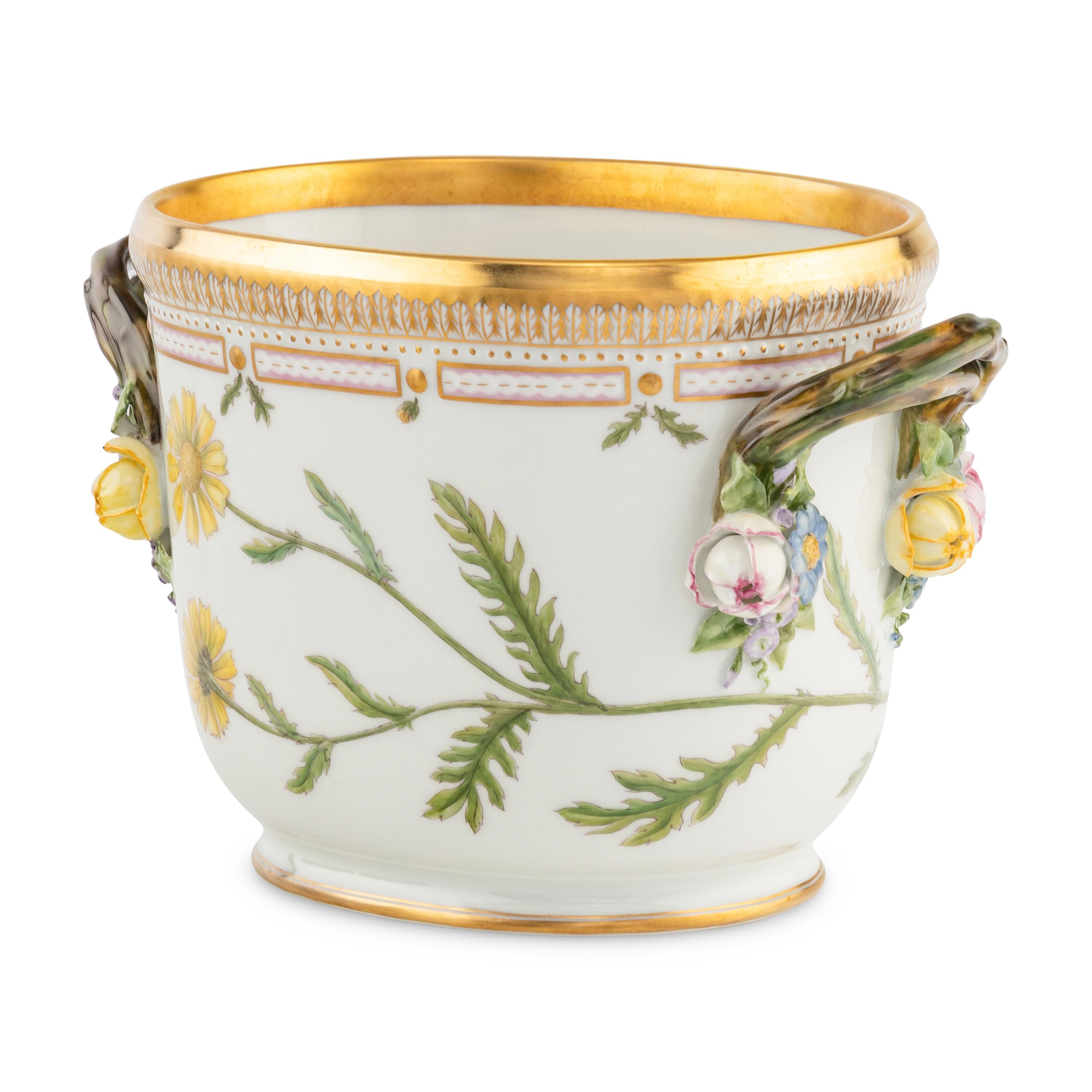 A Royal Copenhagen Flora Danica Porcelain Wine Cooler