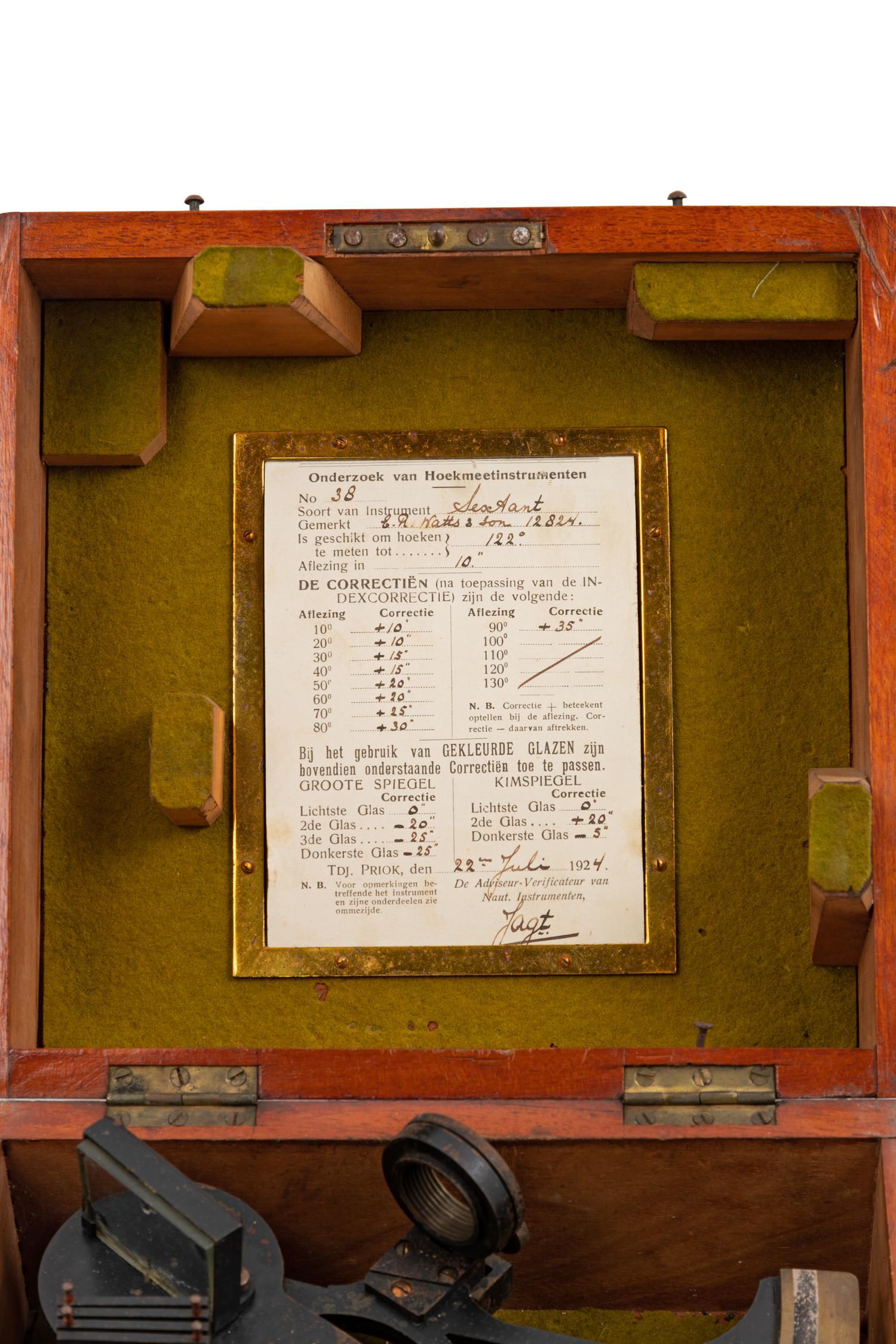An English Patinated Bronze Sextant