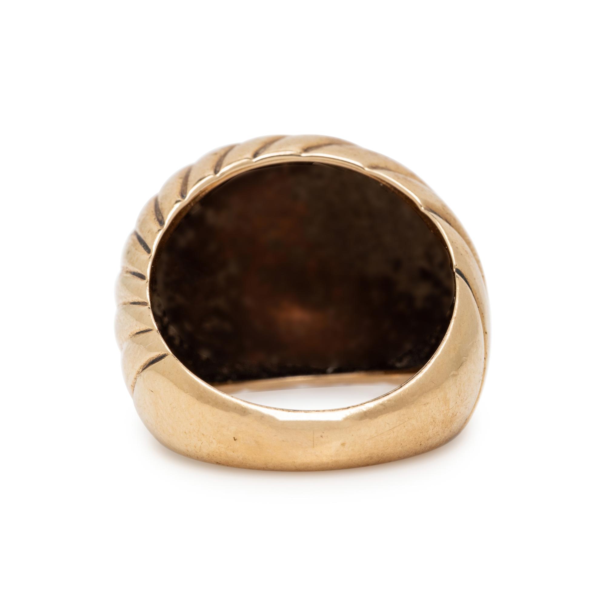 YELLOW GOLD BOMBE RING