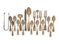 A Group of American Coin Silver Flatware Articles
