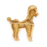 Yellow Gold and Ruby Poodle Brooch