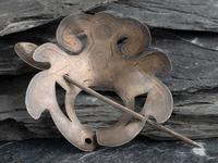 Navajo Stamped Silver Hair Pin/Barrette