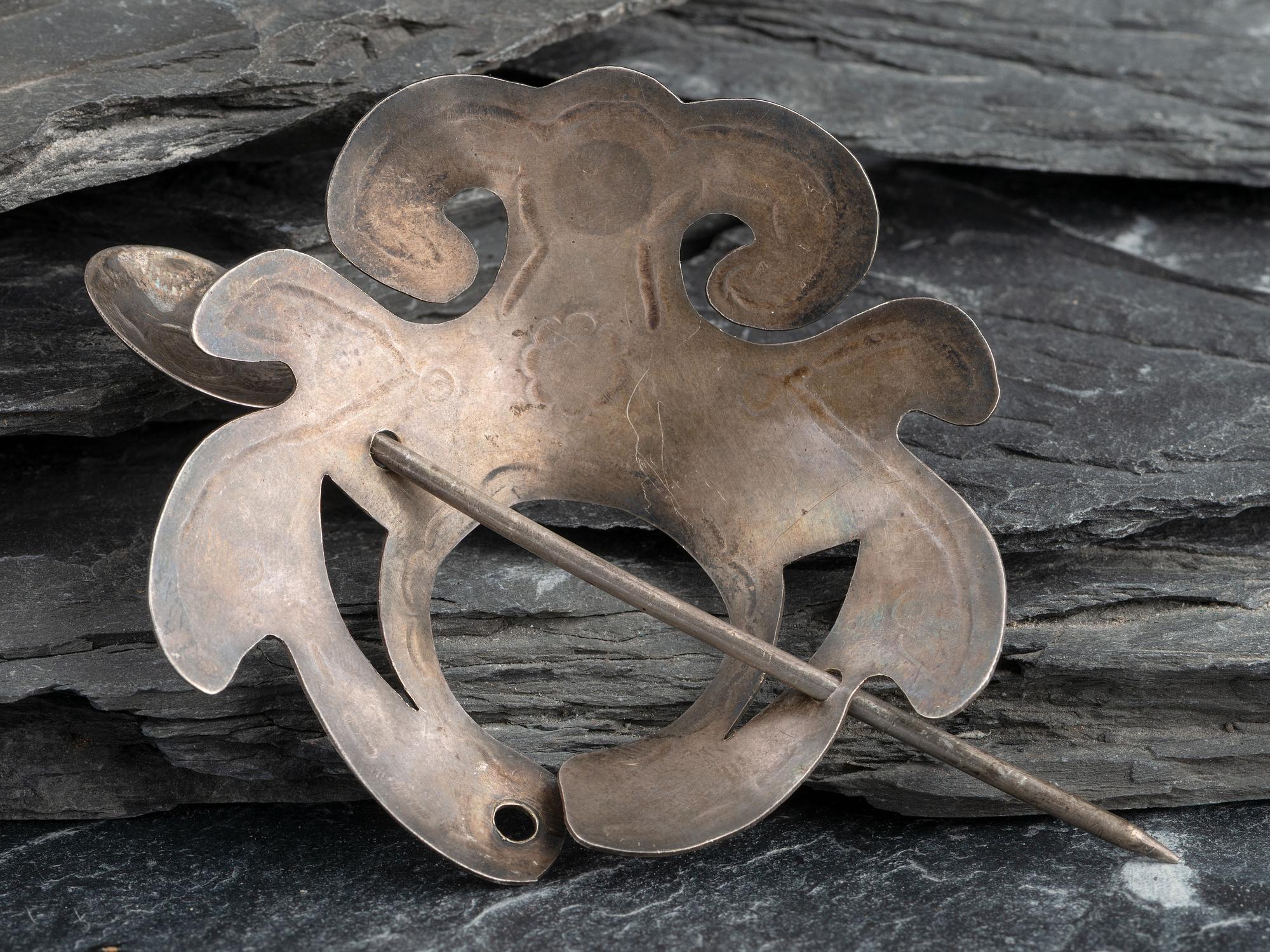 Navajo Stamped Silver Hair Pin/Barrette