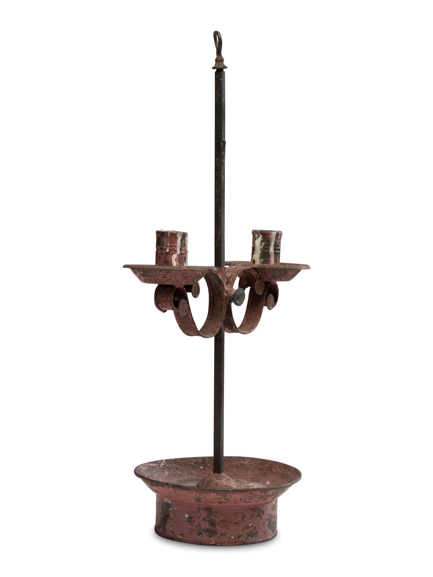 An American Tin Adjustable Candleholder
