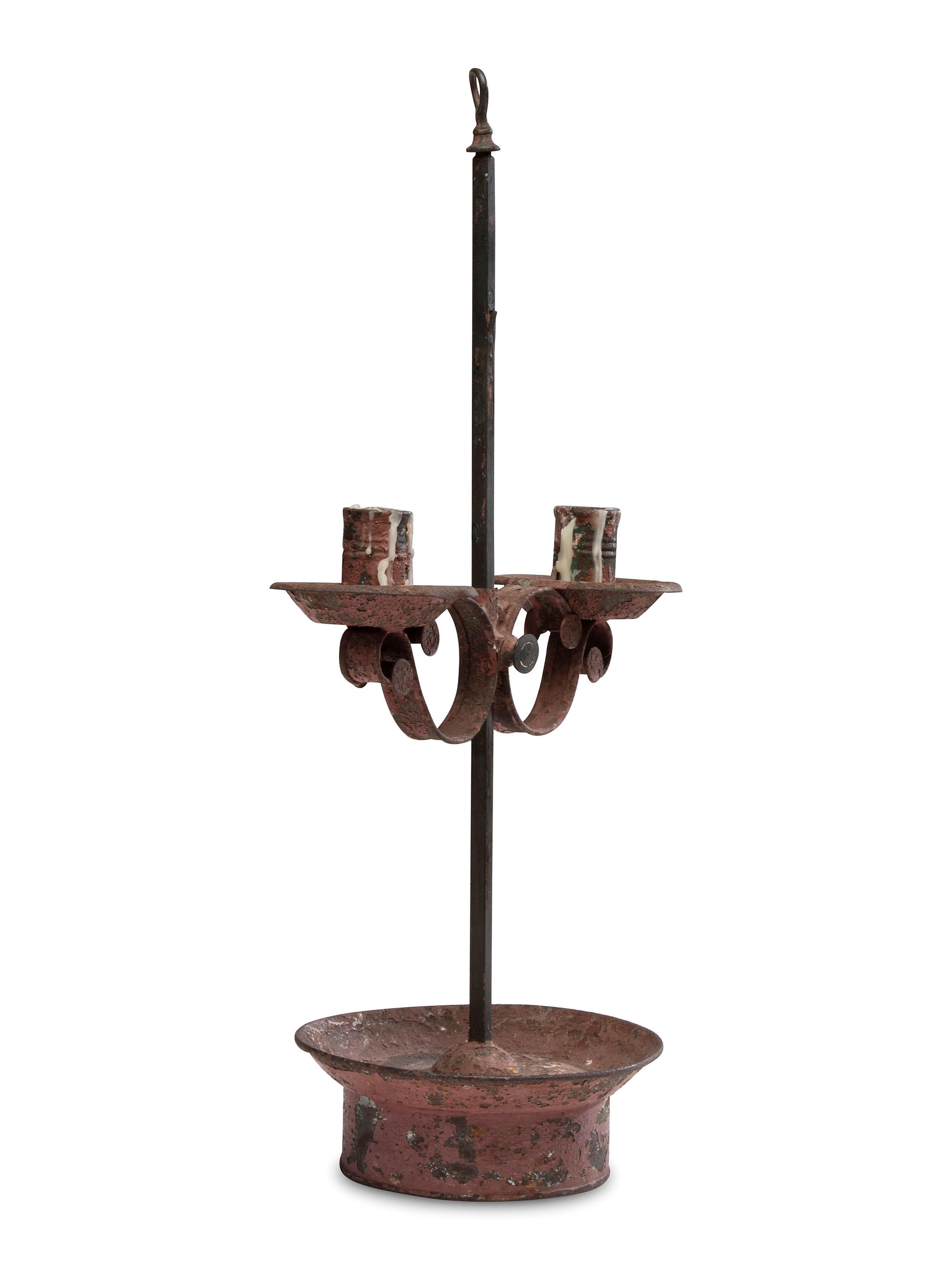 An American Tin Adjustable Candleholder